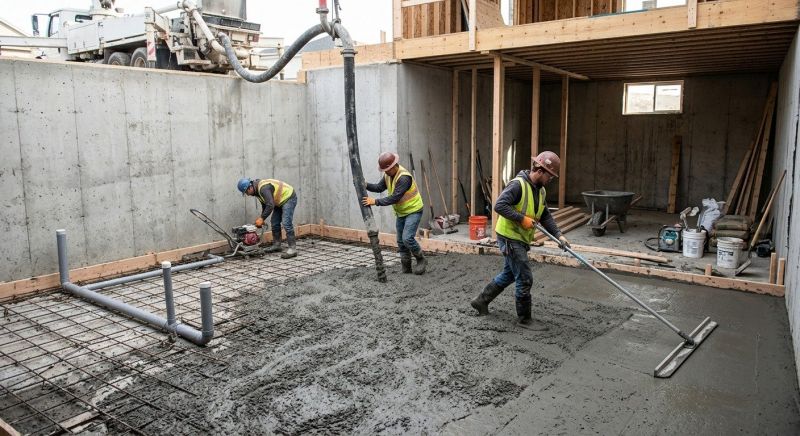 Basement Concrete Installation in Bon Aqua, TN