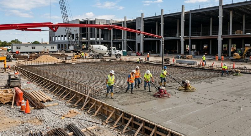 Commercial Slab Installation in Waverly, TN